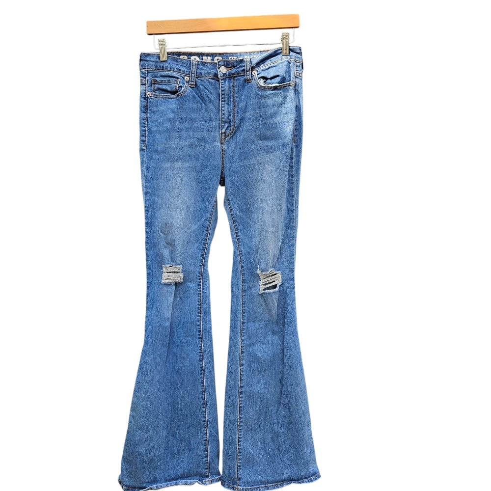 S.O.N.G Women's Blue Flared Jeans 9/29